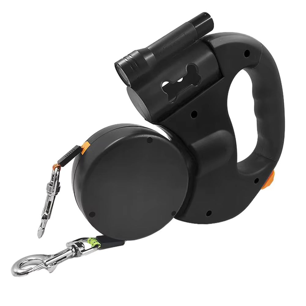 Double Dog Leash With Anti Tangle Swivel Clips And Padded Handle