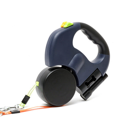 Double Dog Leash With Anti Tangle Swivel Clips And Padded Handle