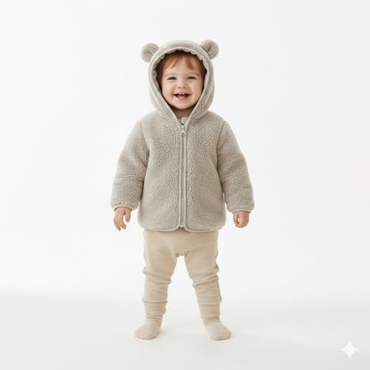 Baby Hooded Coat | Soft and Warm Jacket with Ear