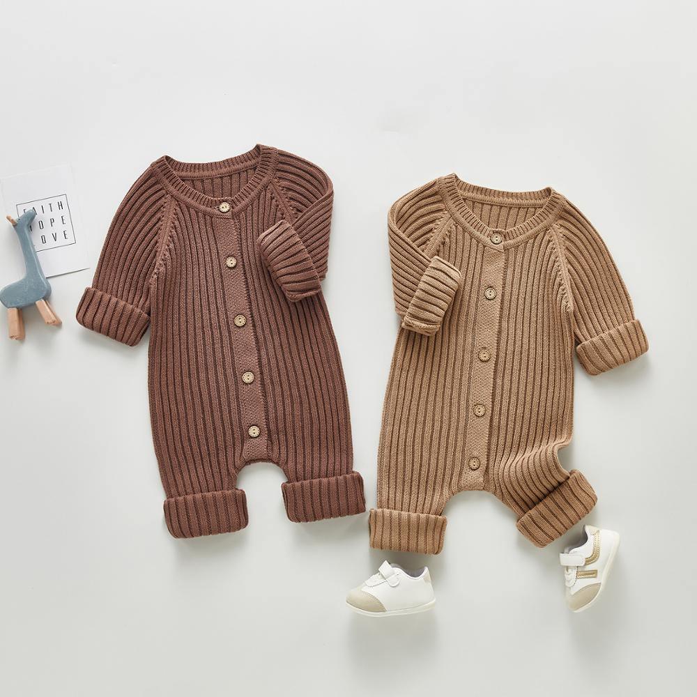 Baby Ribbed Knit Winter Romper