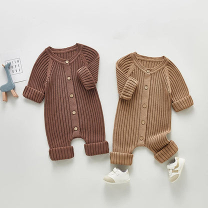 Baby Ribbed Knit Winter Romper