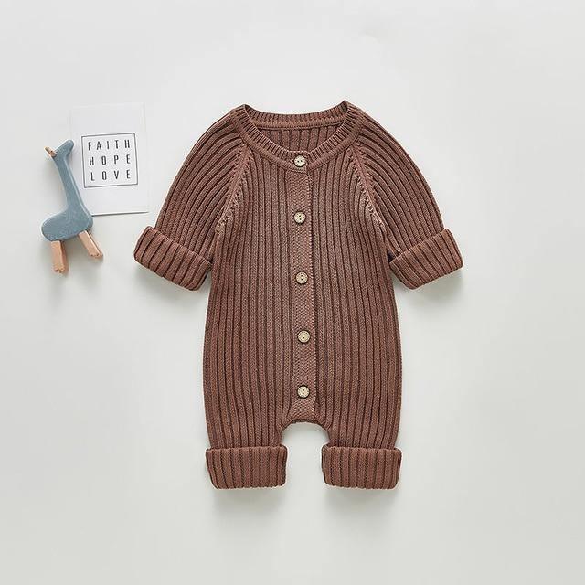 Baby Ribbed Knit Winter Romper