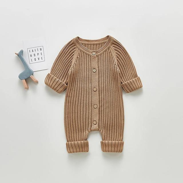 Baby Ribbed Knit Winter Romper