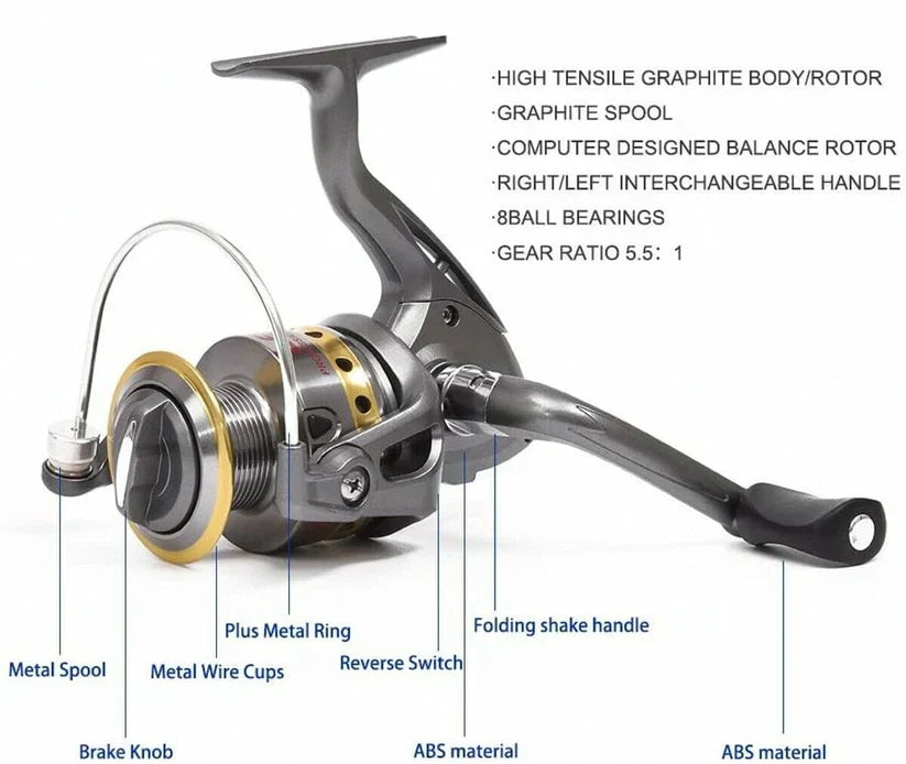 Fishing Rod And Reel Combo Telescopic Carbon Fiber For Saltwater And Freshwater