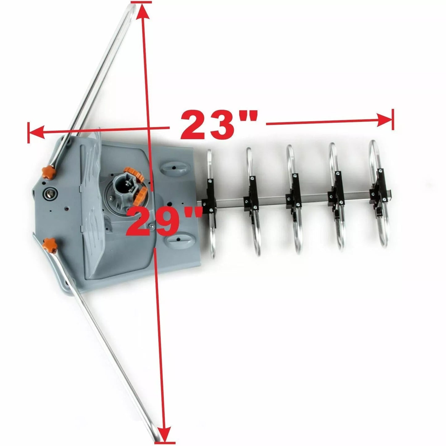 Digital HD TV Antenna Long-Range With 360-Degree Rotating Motor And Mounting Pole