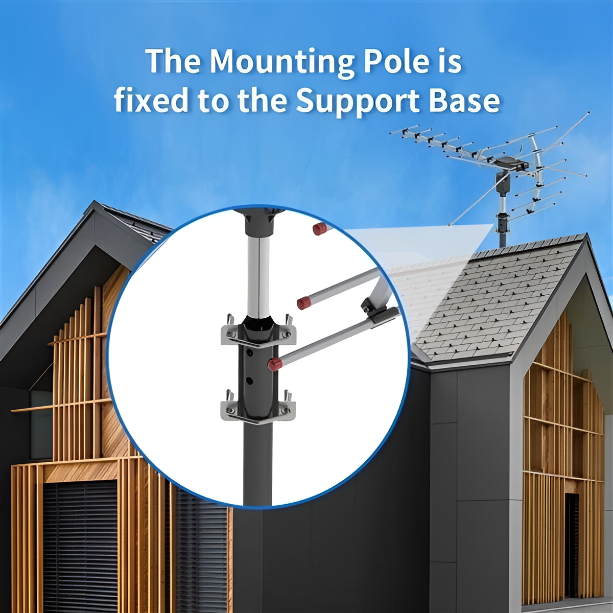 Digital Outdoor TV Antenna Extra Range 2025 360° Motor Free HD Channels