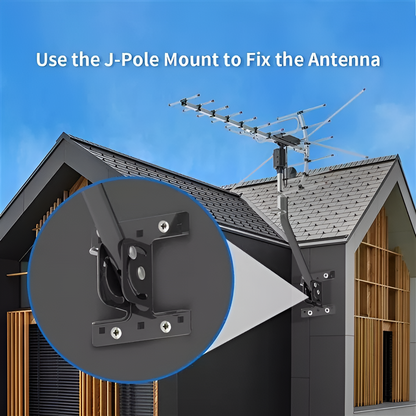Digital Outdoor TV Antenna Extra Range 2025 360° Motor Free HD Channels