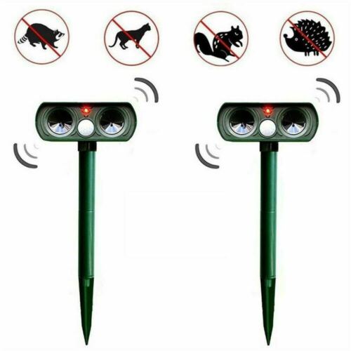 Solar Powered Infrared Animal Pest Repeller With Motion Sensor Single Unit