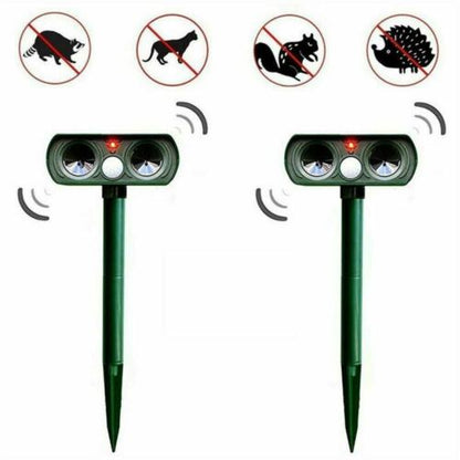 Solar Powered Infrared Animal Pest Repeller With Motion Sensor Single Unit