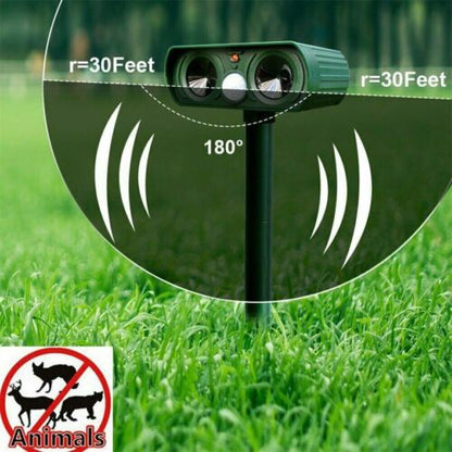 Solar Powered Infrared Animal Pest Repeller With Motion Sensor Single Unit