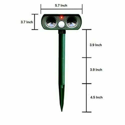 Solar Powered Infrared Animal Pest Repeller With Motion Sensor Single Unit