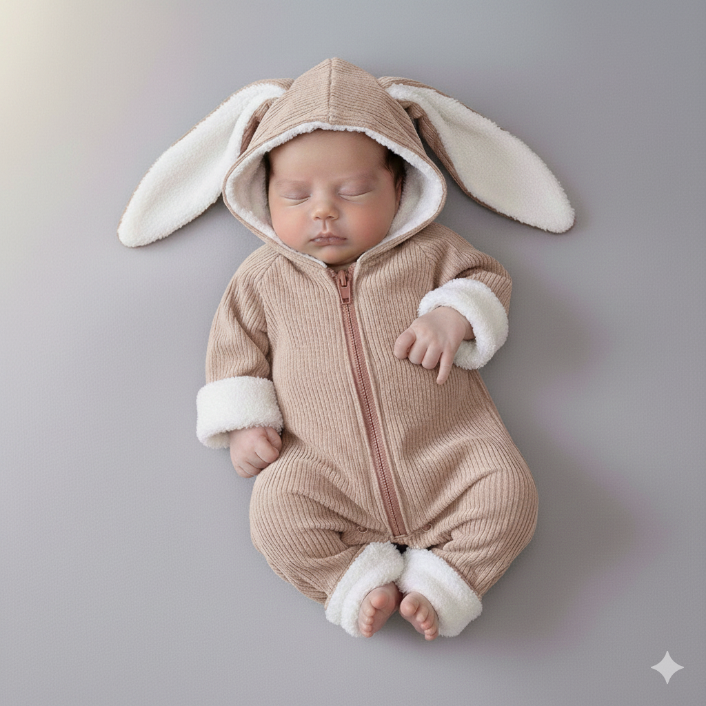 Winter Hooded Snowsuit with Fur Linin