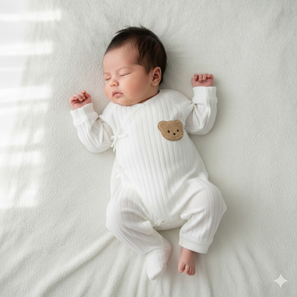 Newborn Ribbed Bear Romper
