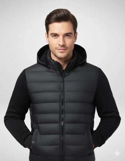 Veste homme hiver à capuche zippée