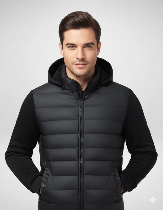 Veste homme hiver à capuche zippée