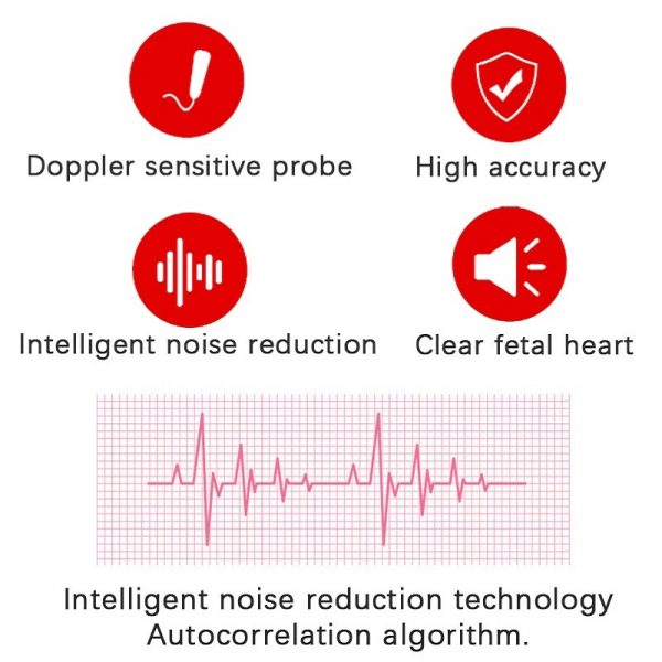 Fetal Doppler Heart Rate Monitor Home Pregnancy Baby Sound Detector