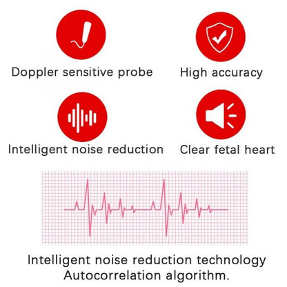 Fetal Doppler Heart Rate Monitor Home Pregnancy Baby Sound Detector