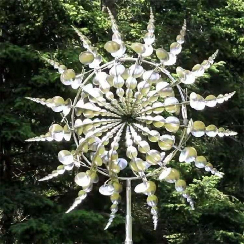 Kinetic Metal Windmill Spinner For Garden With Anti-Rust Magical Finish