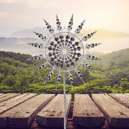 Kinetic Metal Windmill Spinner For Garden With Anti-Rust Magical Finish